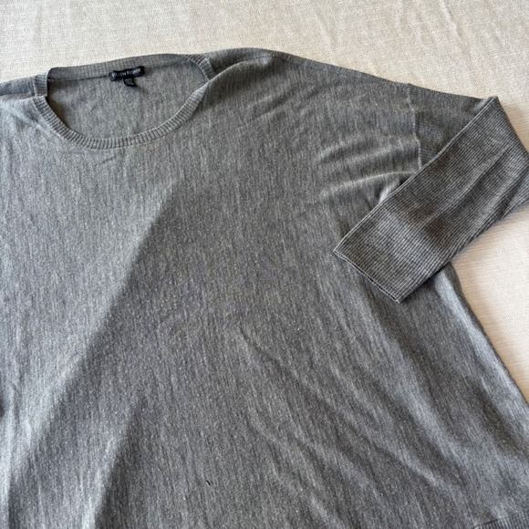 Eileen Fisher Sweaters - Eileen Fisher Grey 100% Merino Wool Boxy Oversized Sweater Large F5MU